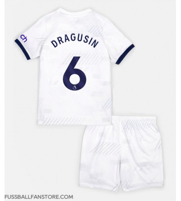 Tottenham Hotspur Radu Dragusin #6 Replik Heimtrikot Kinder 2023-24 Kurzarm (+ Kurze Hosen)